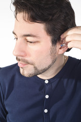 ear with acoustic instrument