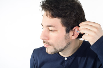 ear with acoustic instrument