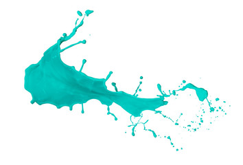 turquoise paint splash