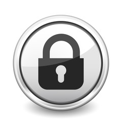 button gray close padlock