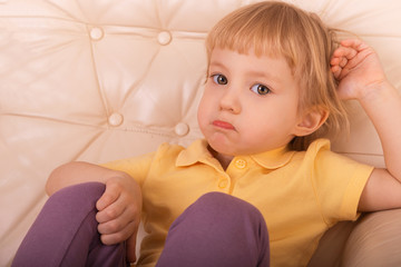 girl with a look of resentment