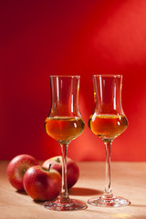 Calvados und Äpfel - obrazy, fototapety, plakaty