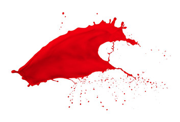 red paint splash