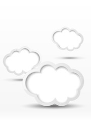 White clouds with place for text