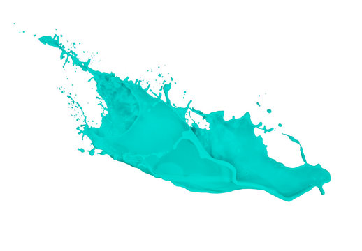 turquoise paint splash