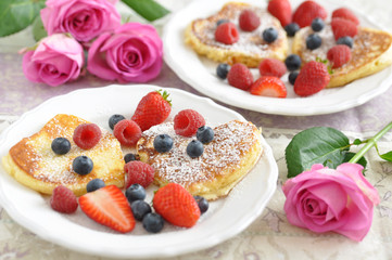 Heart shaped pancake