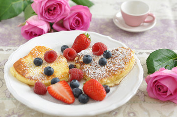 Heart shaped pancake
