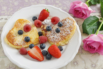 Heart shaped pancake
