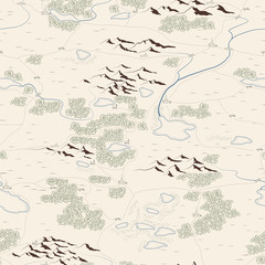Seamless background of artistic painted map.