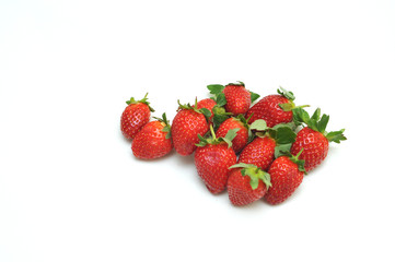 Strawberries isolated on white background