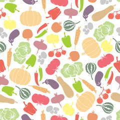 Vegetables seamless pattern
