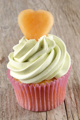 cupcake with mint butter cream