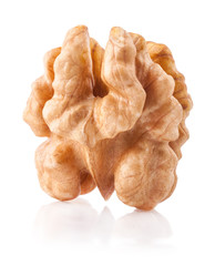 Kernel walnut isolated on white background