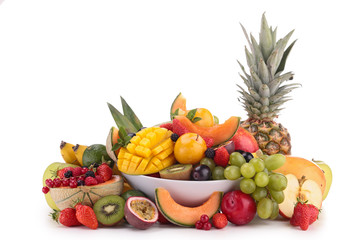 isolated of assortment of fruits