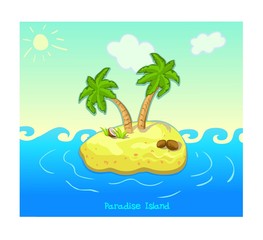 Paradise Island vector illustration