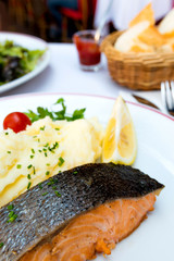 grilled salmon and lemon