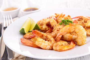 fried shrimp with curry
