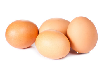 eggs isolated on white background