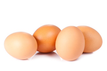 eggs isolated on white background