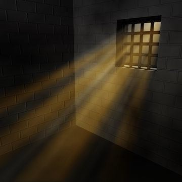 Zelle Gef&auml;ngnis Licht Gitterfenster