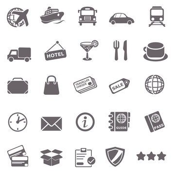 Transportation basic icons