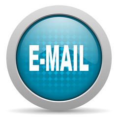 mail blue circle web glossy icon