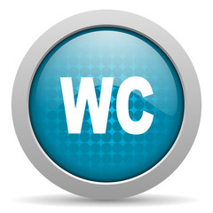 wc blue circle web glossy icon