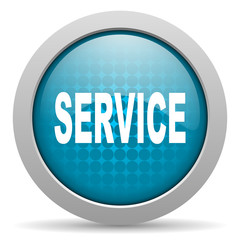 service blue circle web glossy icon