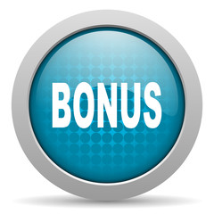 bonus blue circle web glossy icon