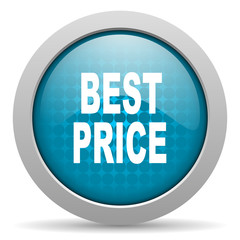 best price blue circle web glossy icon