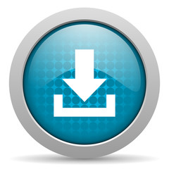 download blue circle web glossy icon