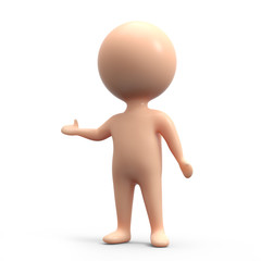 Little human gestures to the right