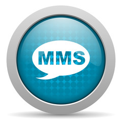mms blue circle web glossy icon