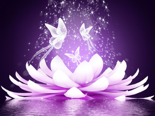 Obrazy na Plexi  Piękny kwiat lotosu