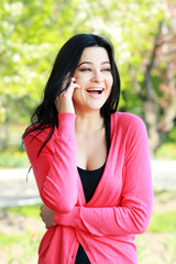 young woman talking on cell phone