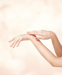 female soft skin hands