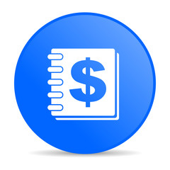 money blue circle web glossy icon