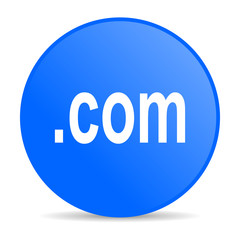 com blue circle web glossy icon