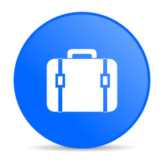 baggage blue circle web glossy icon