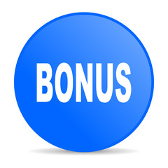 bonus blue circle web glossy icon