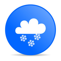 weather forecast blue circle web glossy icon