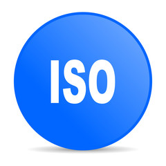 iso blue circle web glossy icon