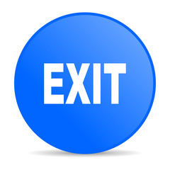 exit blue circle web glossy icon
