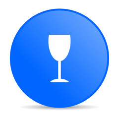 glass blue circle web glossy icon