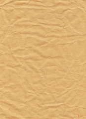 Yellow crumpled paper background