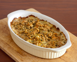 Baked pumpkin with blue cheese