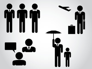 Silhouettes of businessman