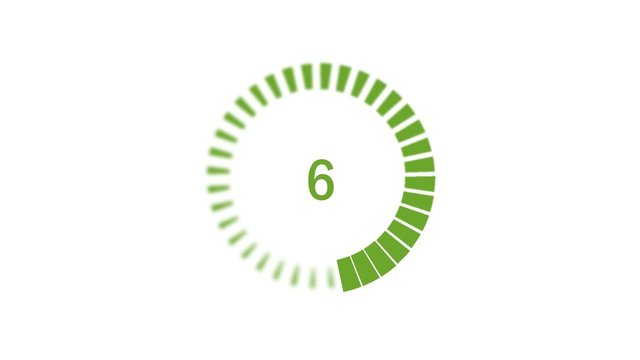 Compte &agrave; rebours 10-0 vert