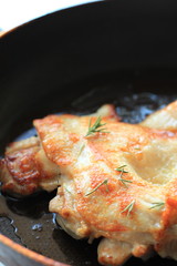 pan fried chicken with rosemary