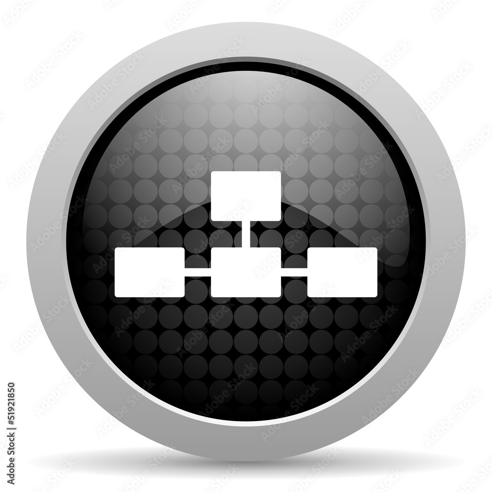 Poster database black circle web glossy icon
